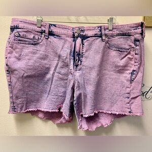 5/$25 NWOT super cute distressed pink/purple Torrid Shorts size 20
